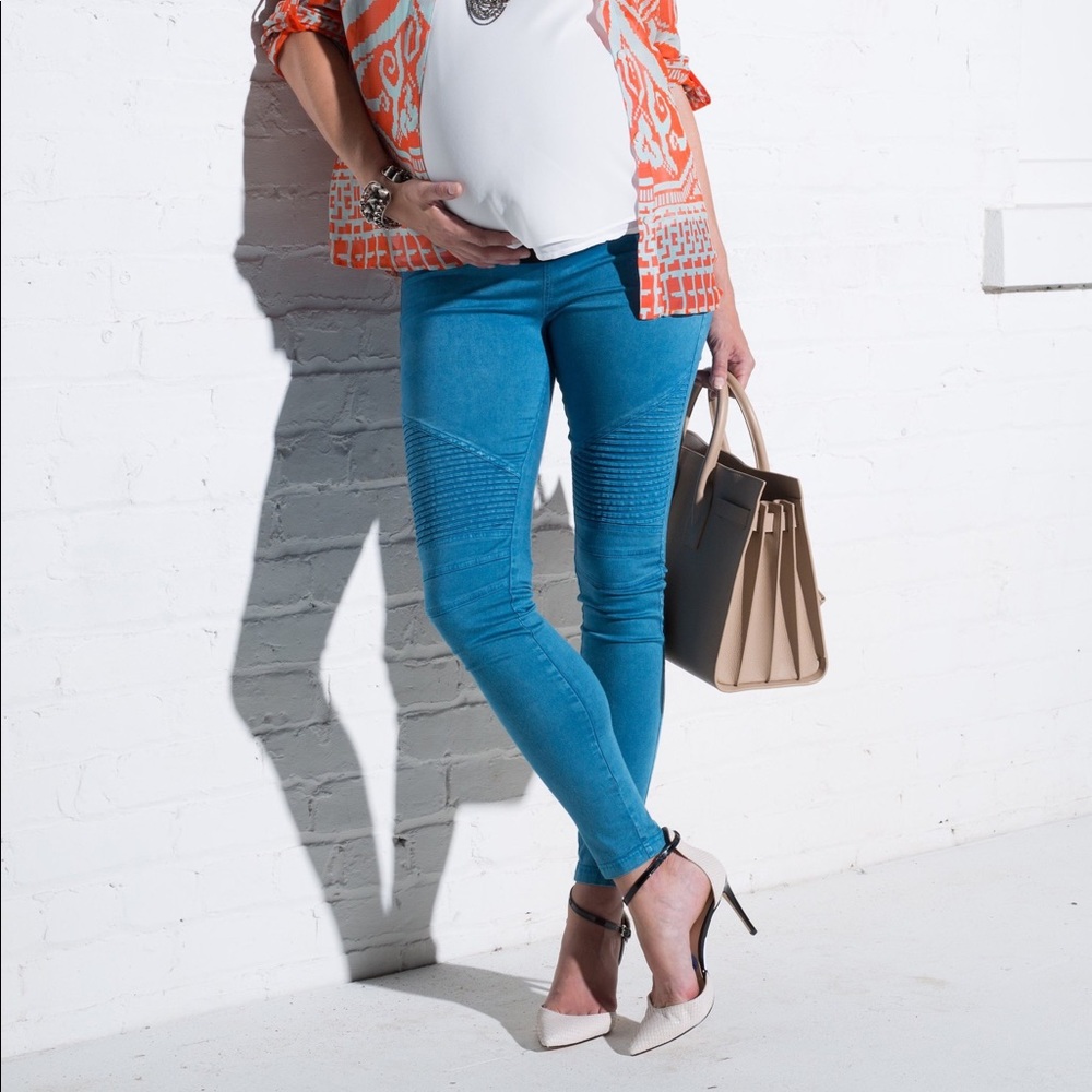 Blue Crush Moto Leggings
